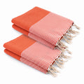 Lot de 2 foutas XXL nid d'abeille coton 200x200 IBIZA