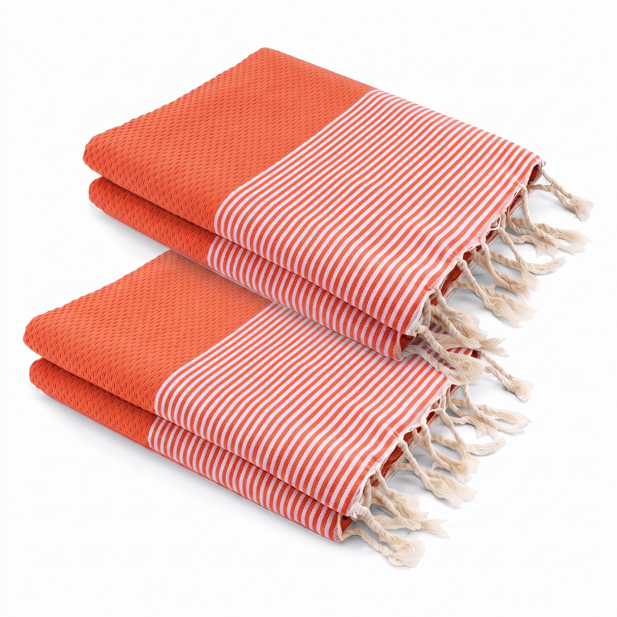 Lot de 2 foutas XXL nid d'abeille coton 200x200 IBIZA