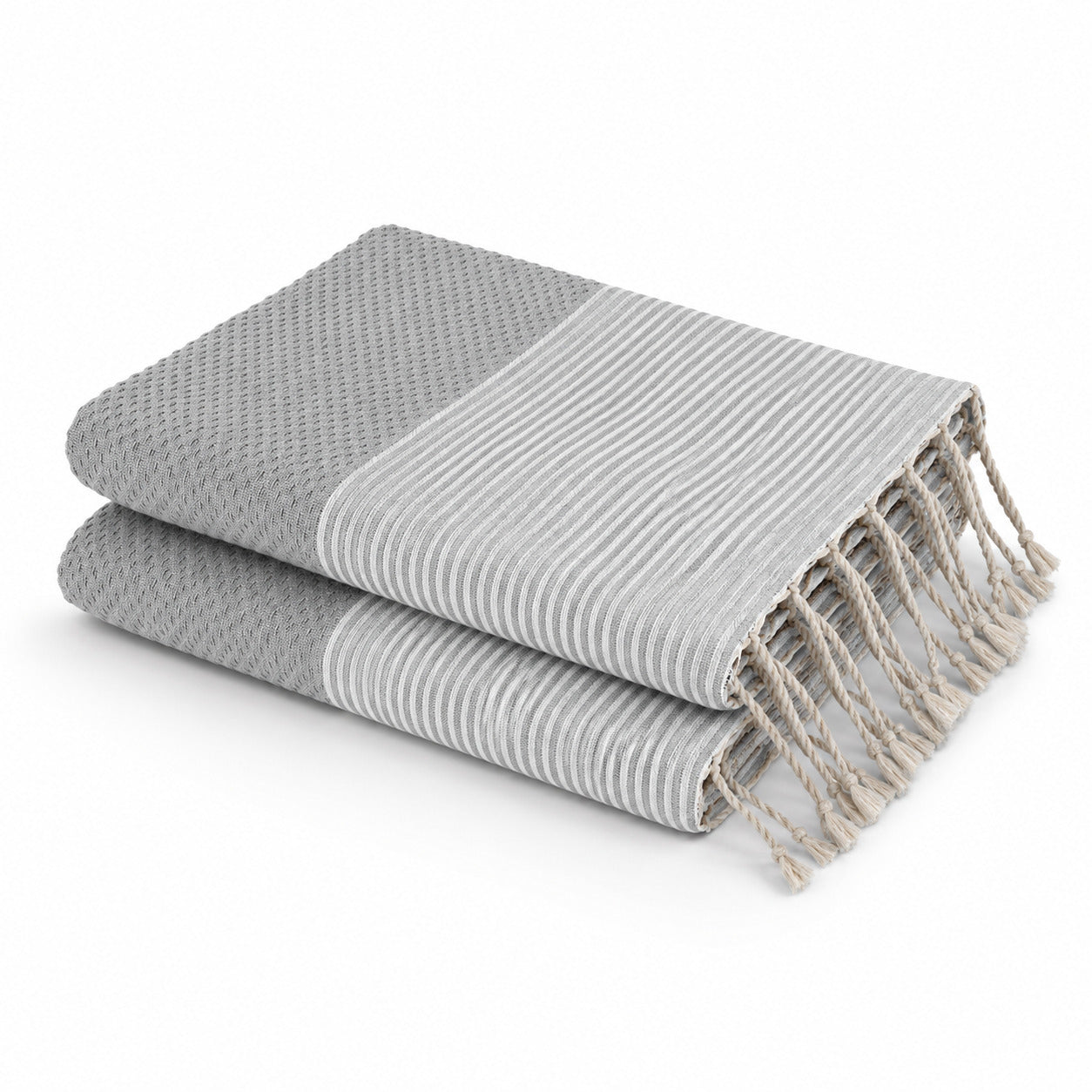 Fouta XXL coton 200x200 IBIZA Gris perle