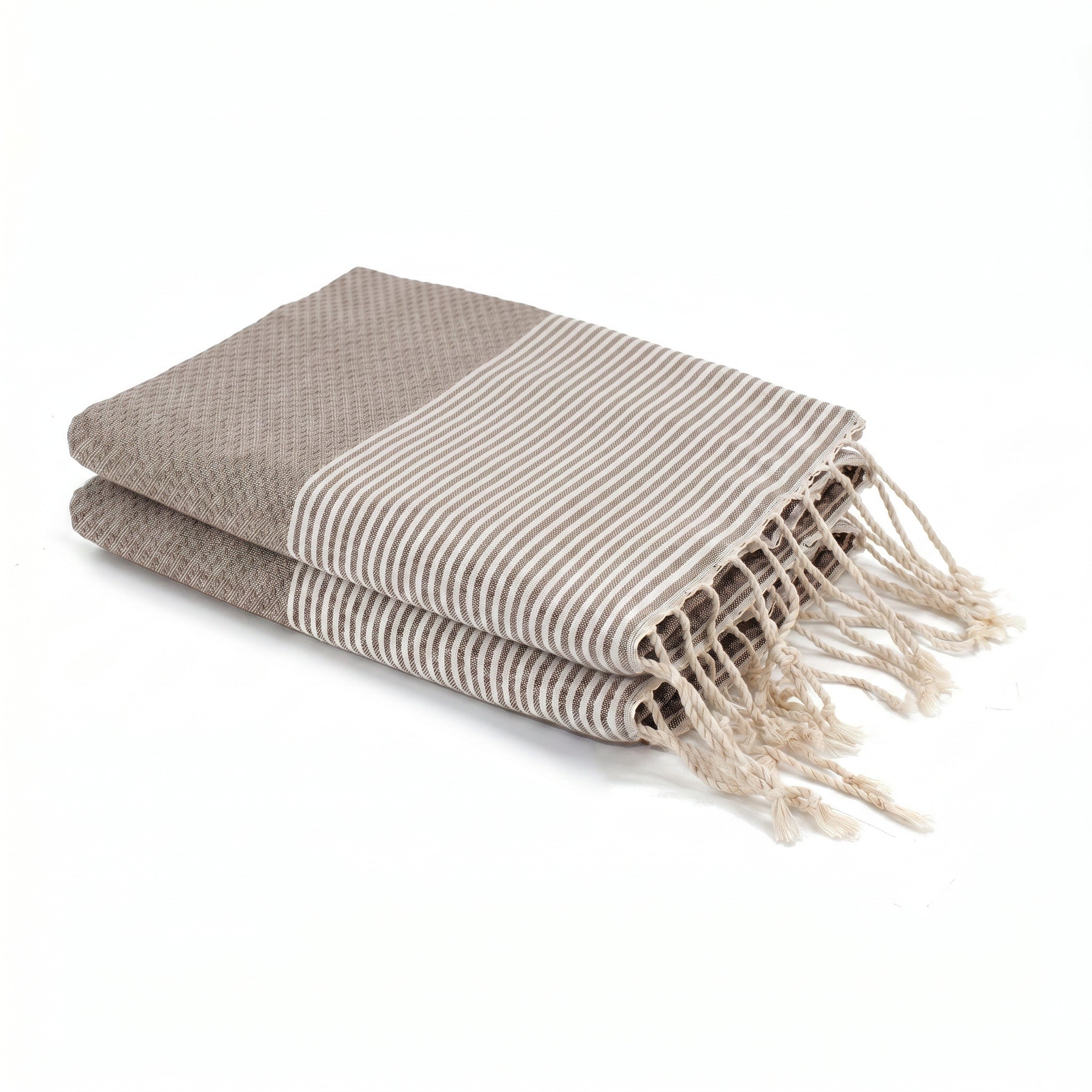 Fouta XXL coton 200x200 IBIZA Taupe clair