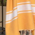 Fouta XXXL coton 200x300 ST TROPEZ jaune safran