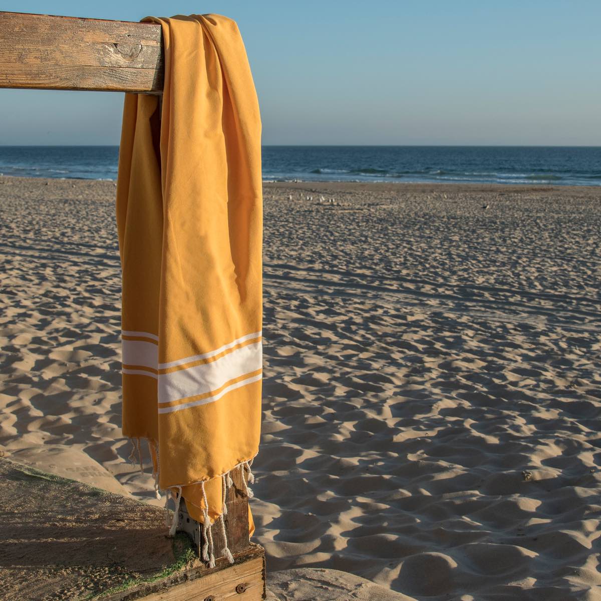 Fouta XXXL coton 200x300 ST TROPEZ jaune safran