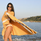 Fouta XXXL coton 200x300 ST TROPEZ jaune safran