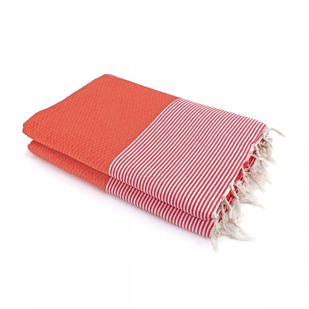 Fouta XXXL coton 200x300 IBIZA Rouge corail