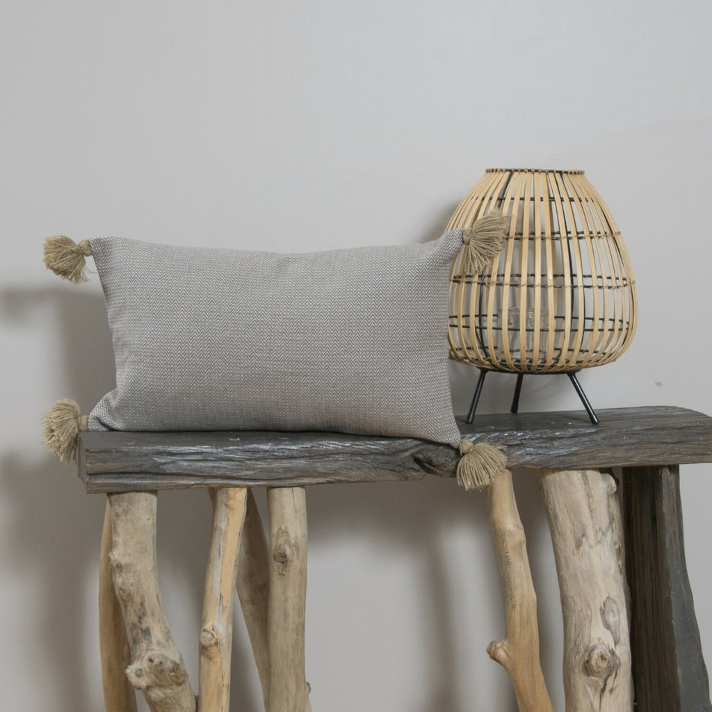 Coussin coton 50x30 STOCKHOLM taupe