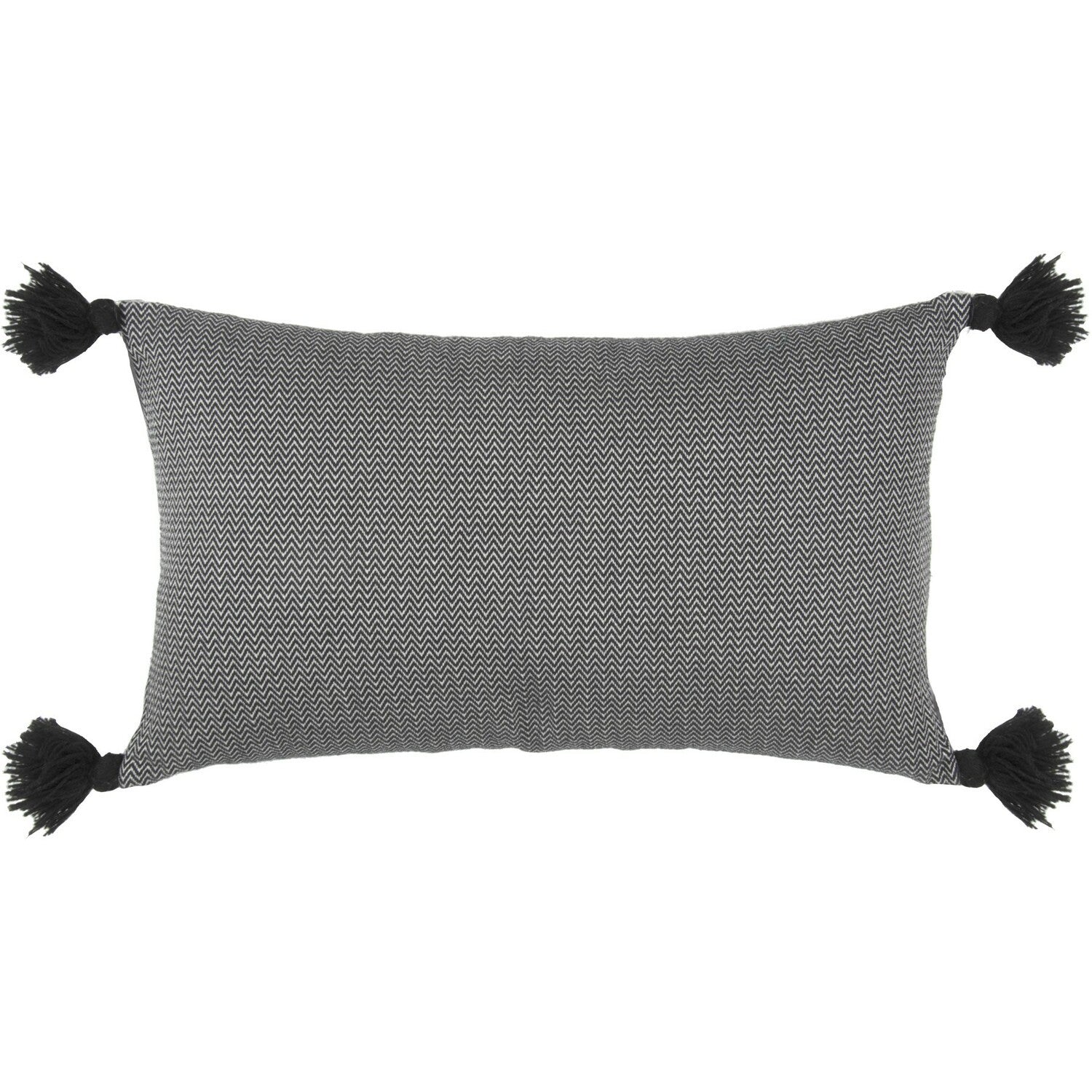 Coussin coton 50x30 STOCKHOLM noir