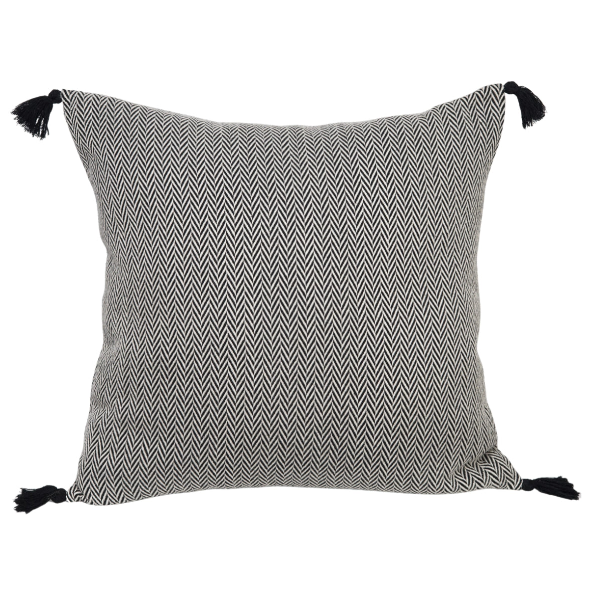 Coussin coton 50x50 MEGEVE noir