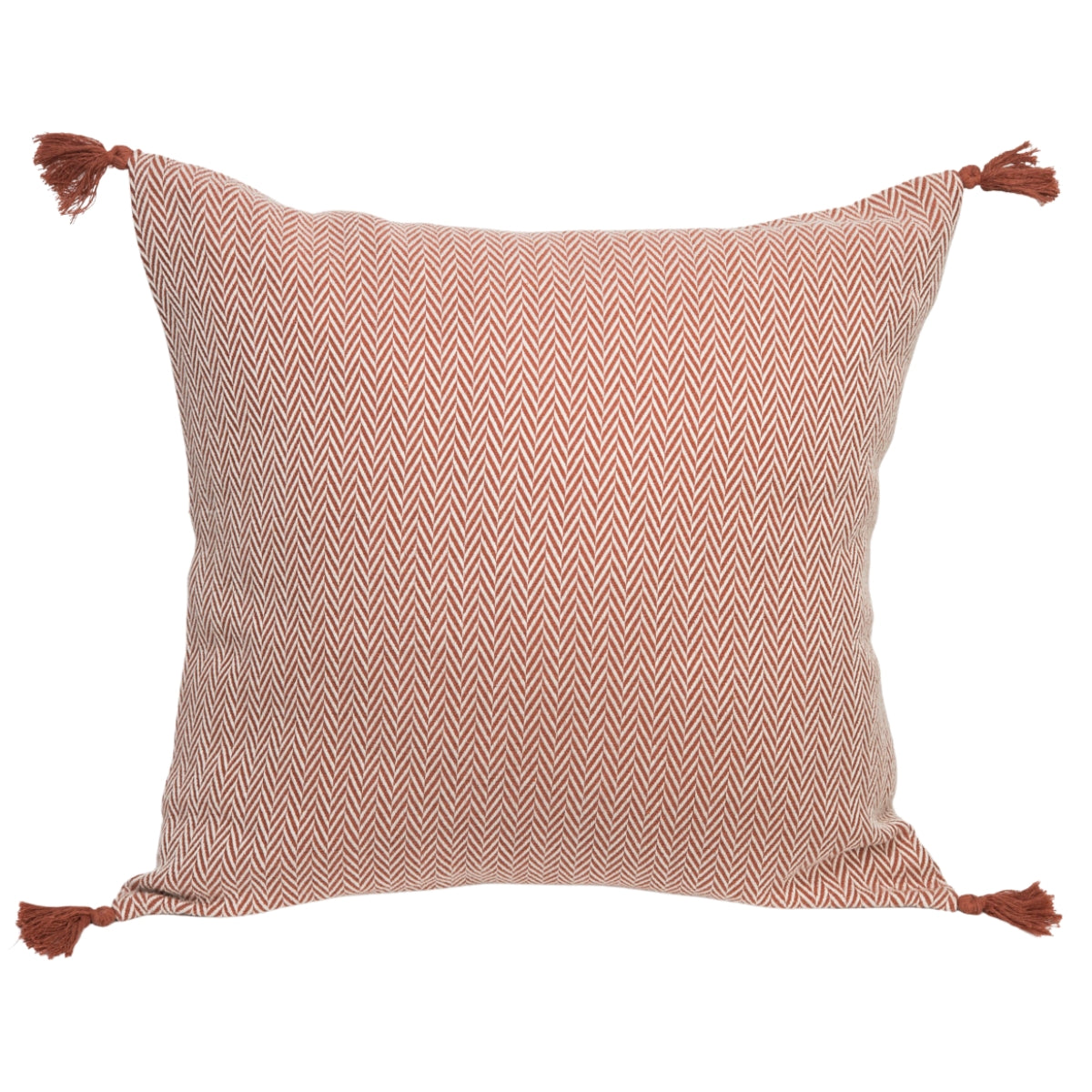 Coussin coton 50x50 MEGEVE rouge tomette