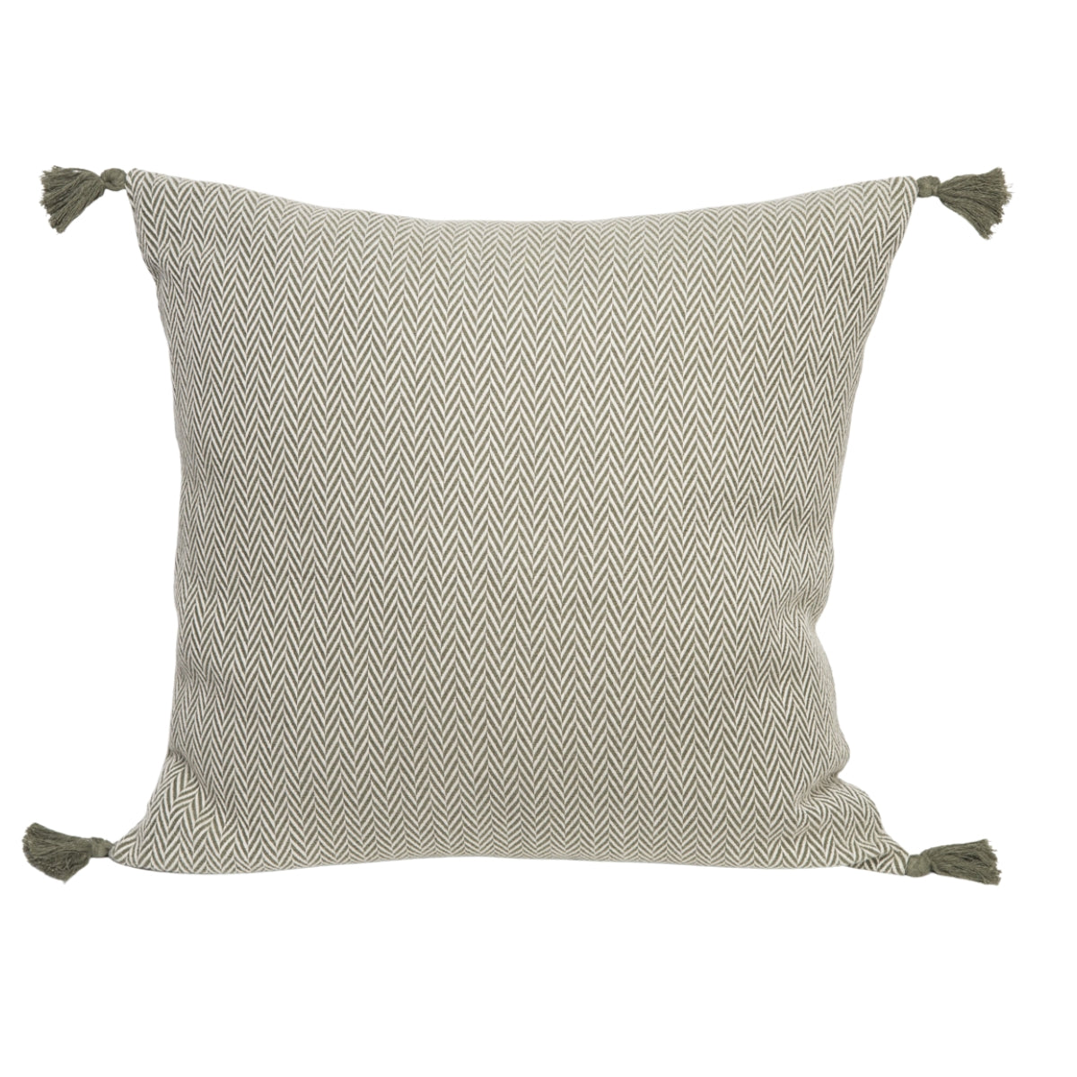 Coussin coton 50x50 MEGEVE vert olive