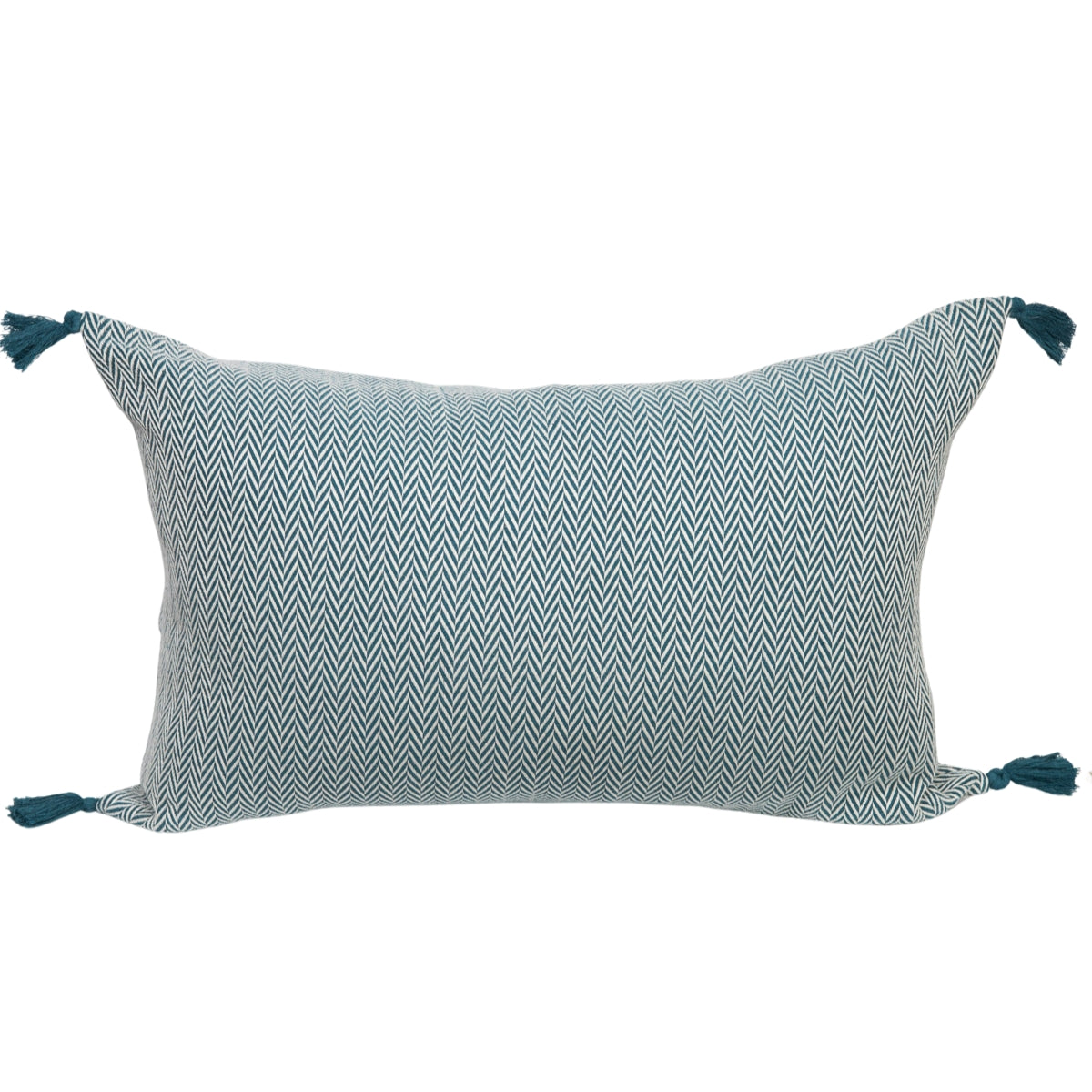 Coussin coton 60x40 MEGEVE bleu pétrole