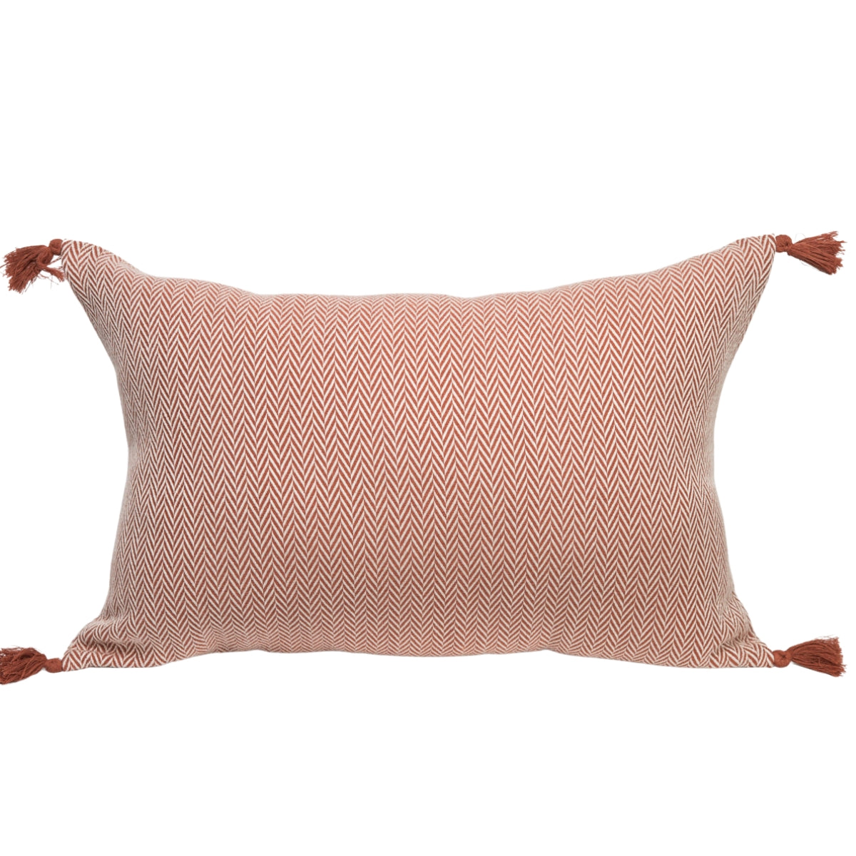 Coussin coton 60x40 MEGEVE rouge tomette