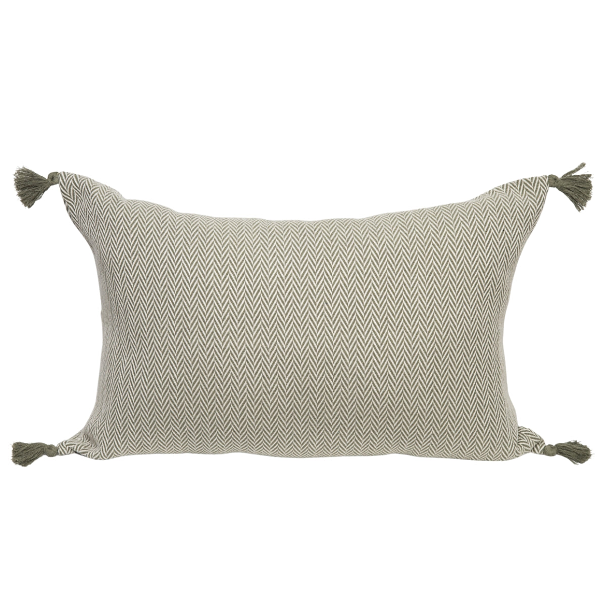 Coussin coton 60x40 MEGEVE vert olive