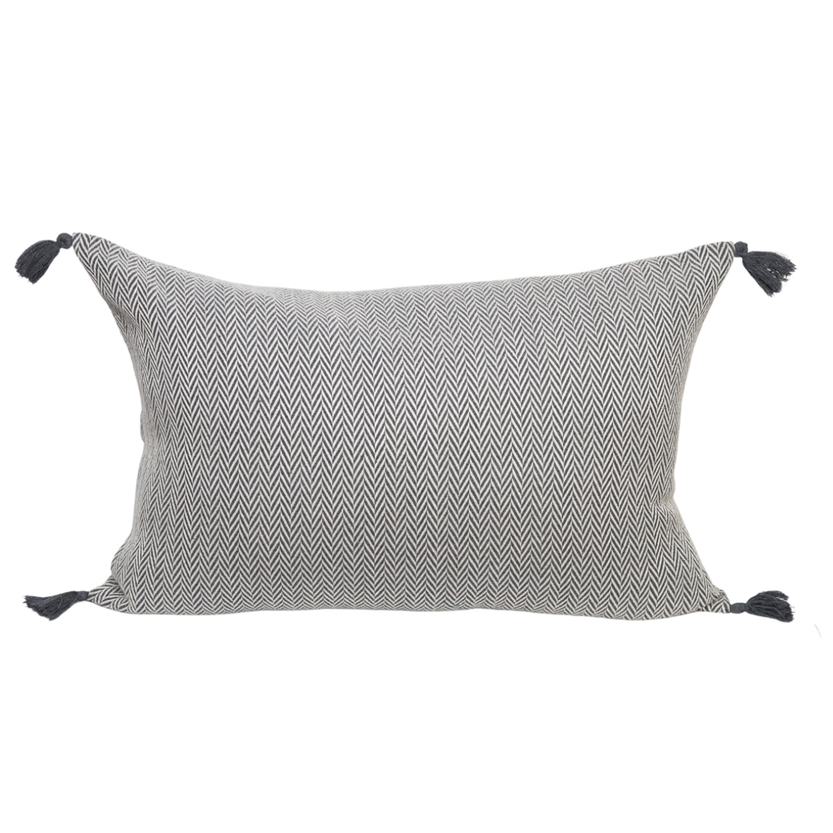 Coussin coton 60x40 MEGEVE gris moyen