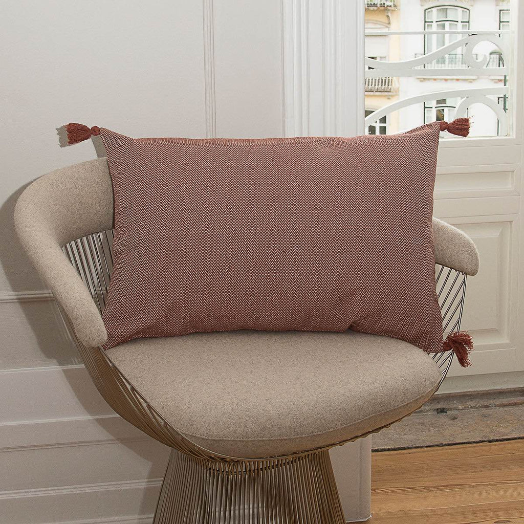 Coussin coton 60x40 STOCKHOLM rouge tomette