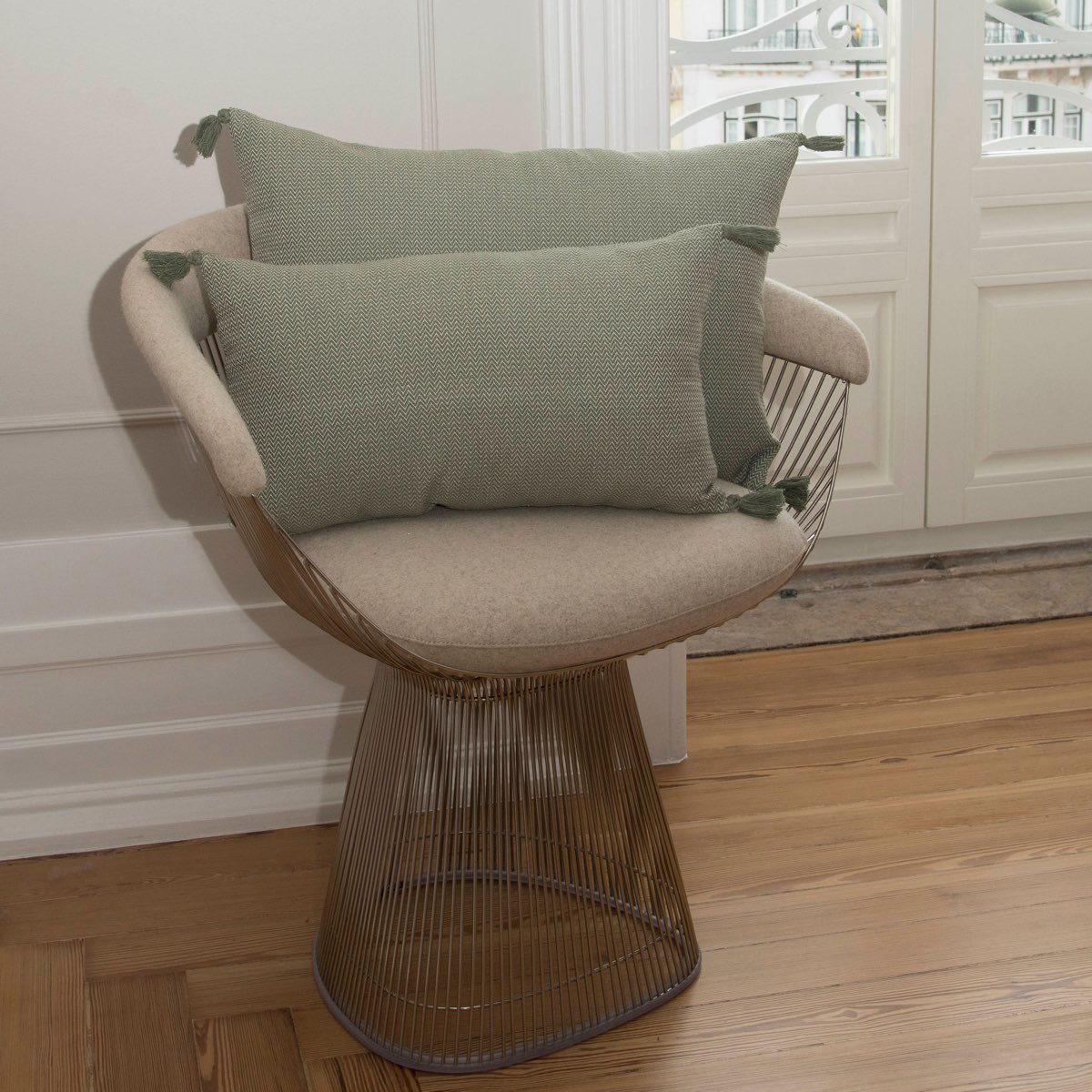 Coussin coton 60x40 STOCKHOLM vert olive