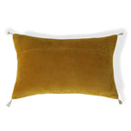 Coussin coton 60x40 DANUBE jaune moutarde