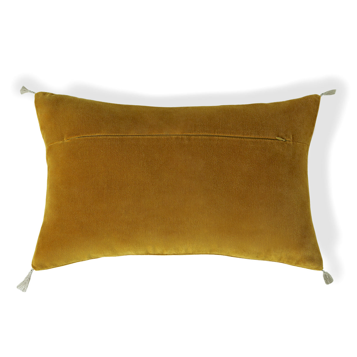 Coussin coton 60x40 DANUBE jaune moutarde