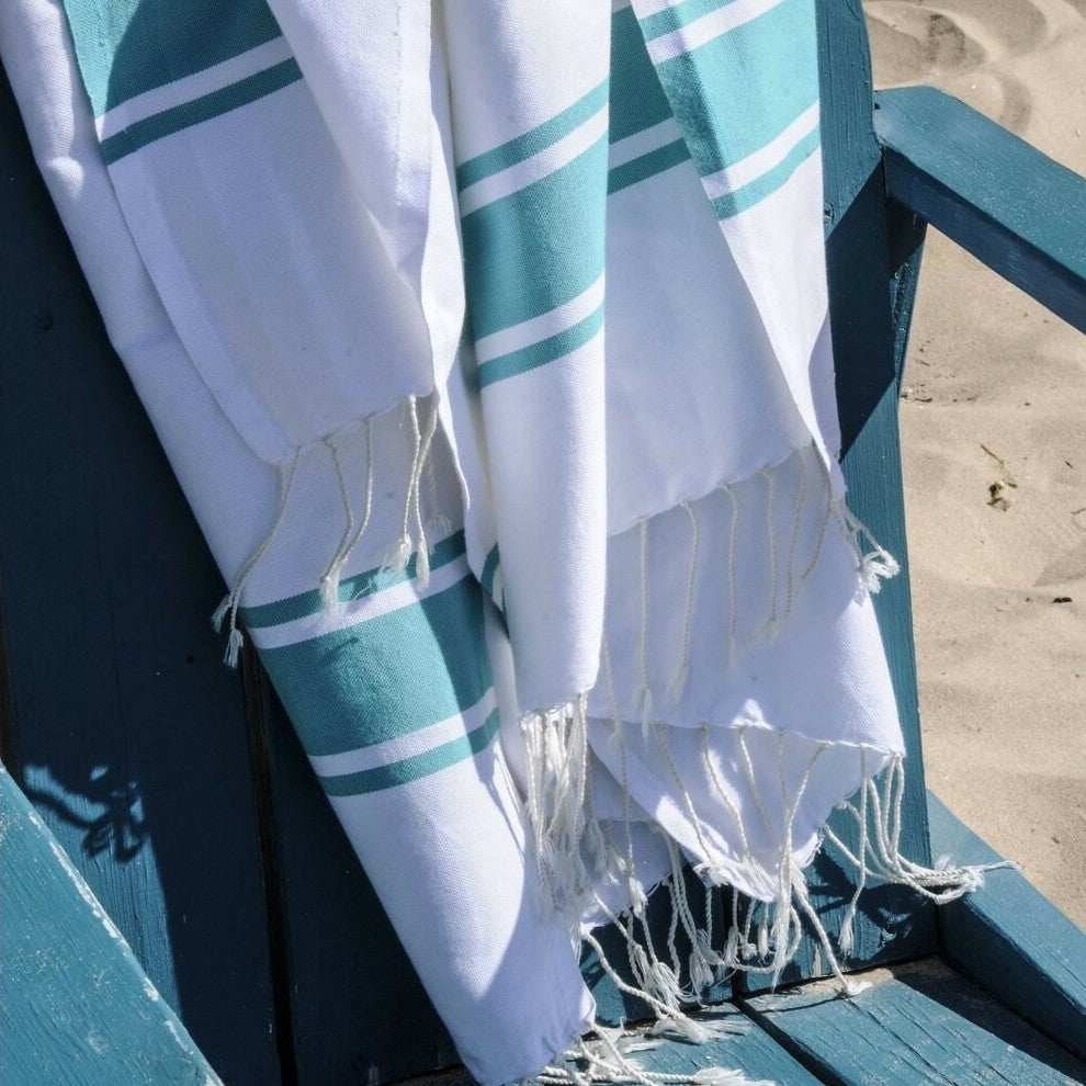 Fouta blanche coton ST TROPEZ 100x200