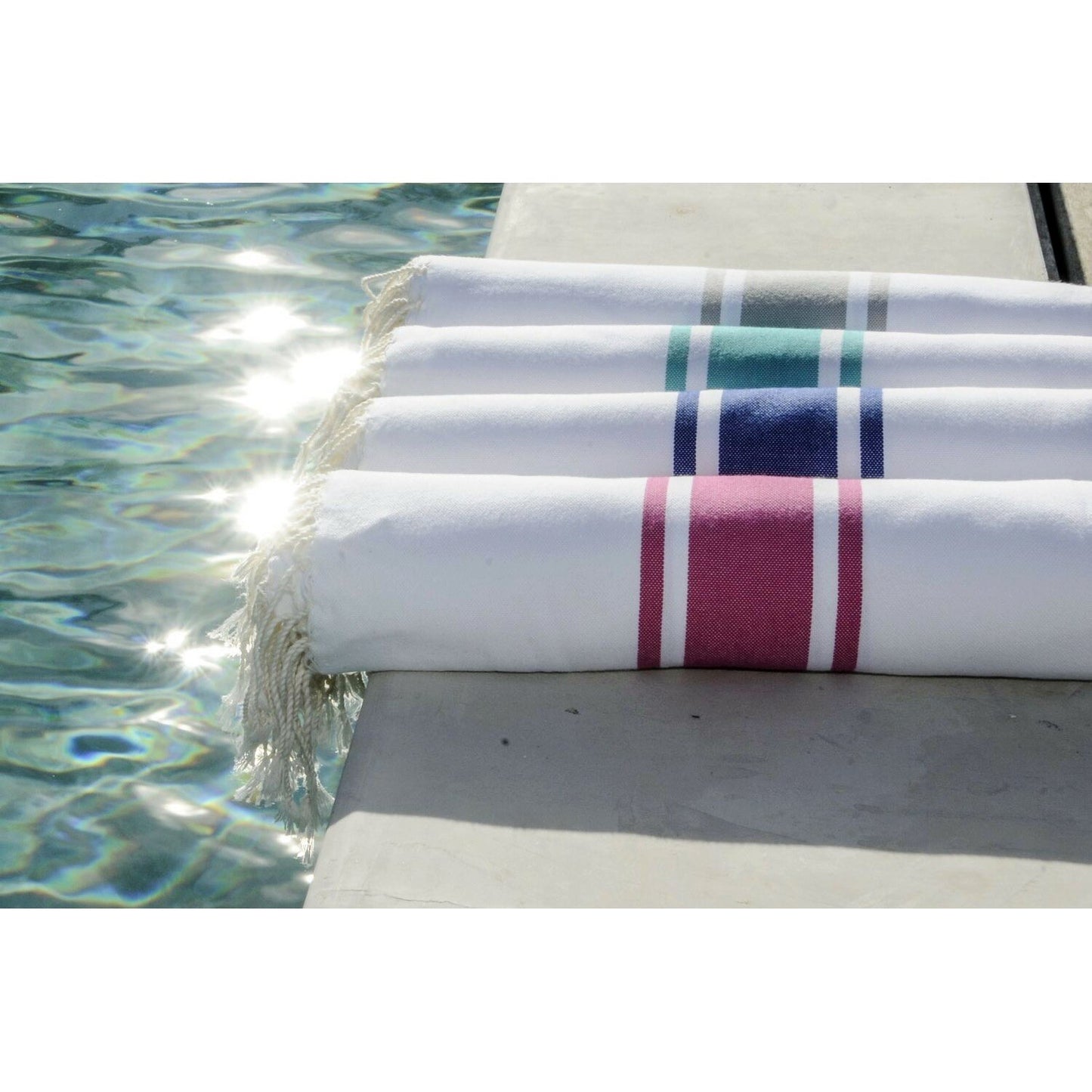 Fouta blanche coton ST TROPEZ 100x200