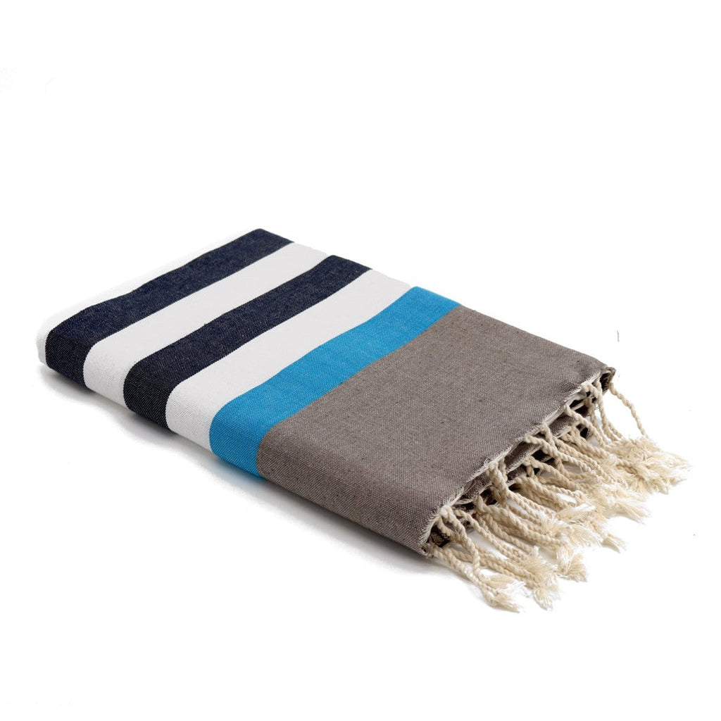 Fouta tricolore coton ARCACHON 100x200 - febronie.com