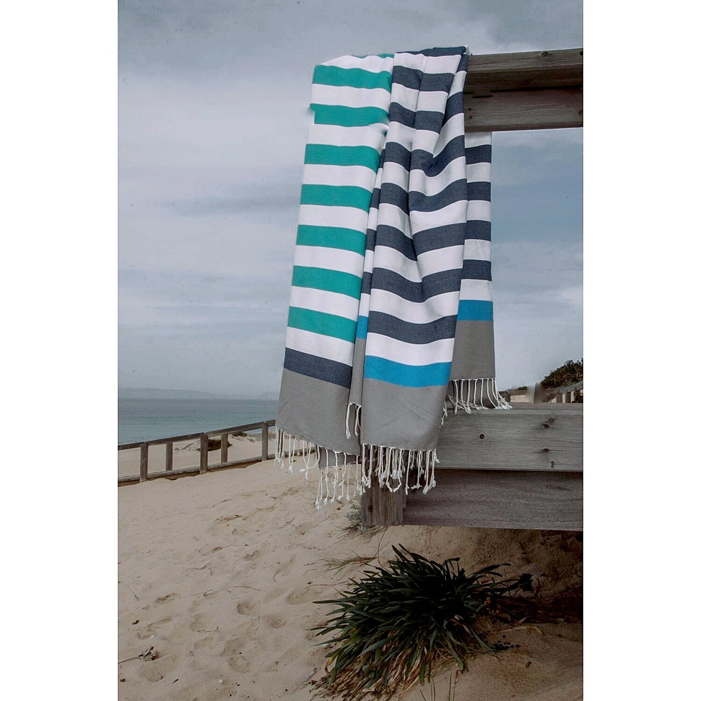 Fouta tricolore coton ARCACHON 100x200