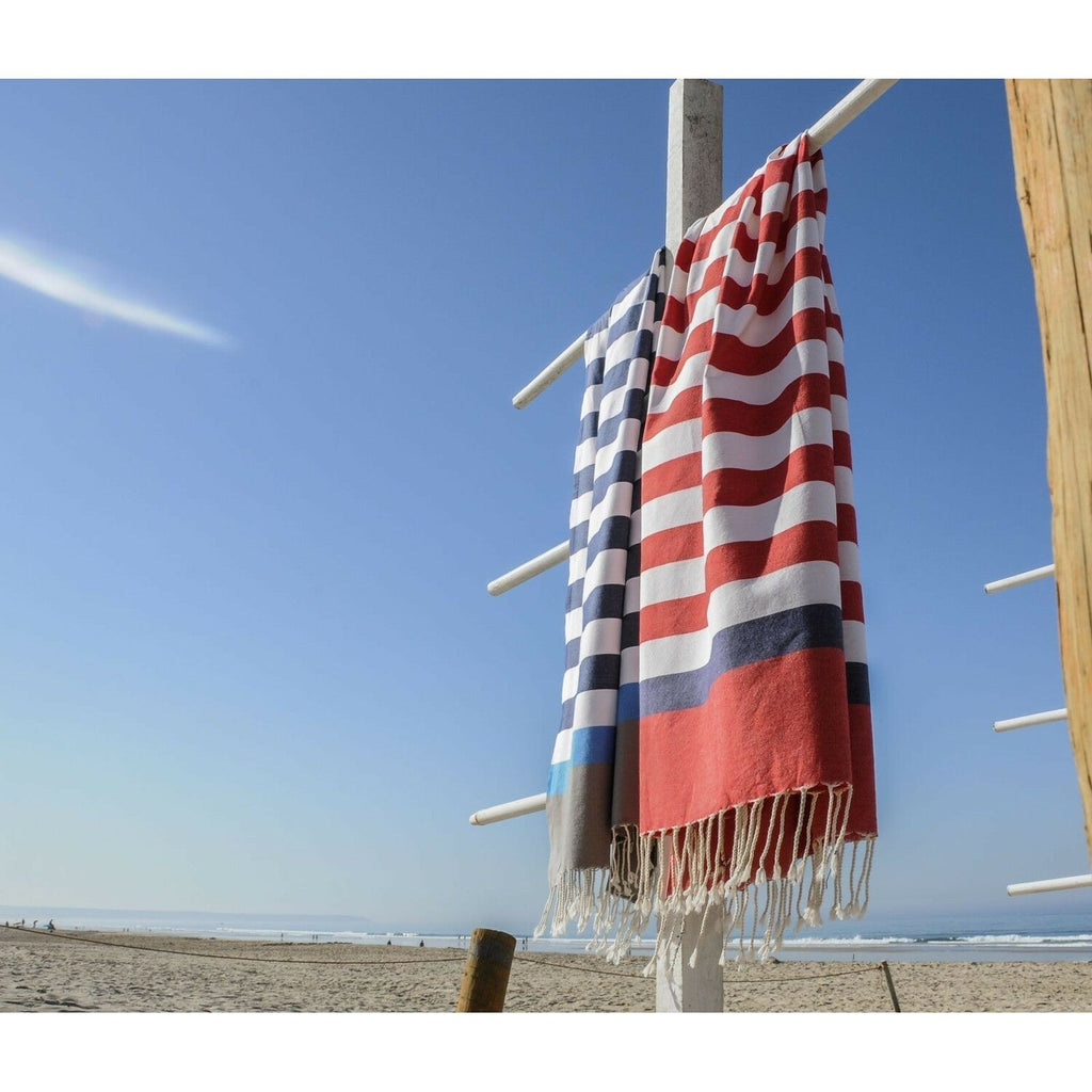 Fouta tricolore coton 100x200 ARCACHON    febronie.com