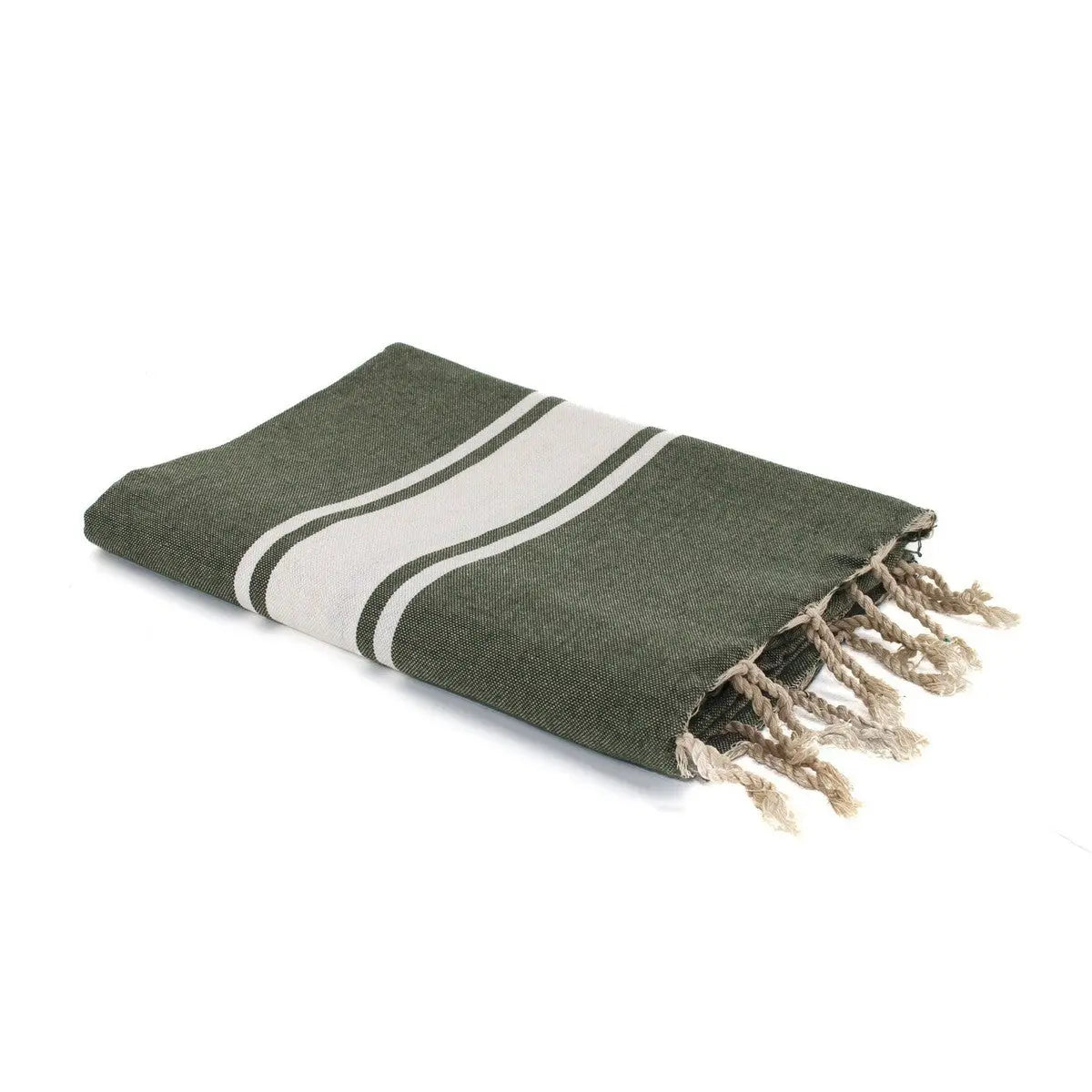 Fouta bande blanche coton ST TROPEZ 100x200 - febronie.com