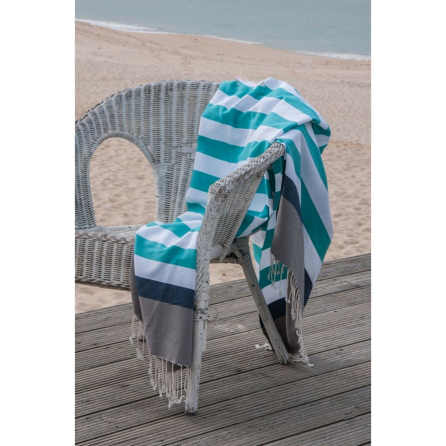 Fouta tricolore coton ARCACHON 100x200