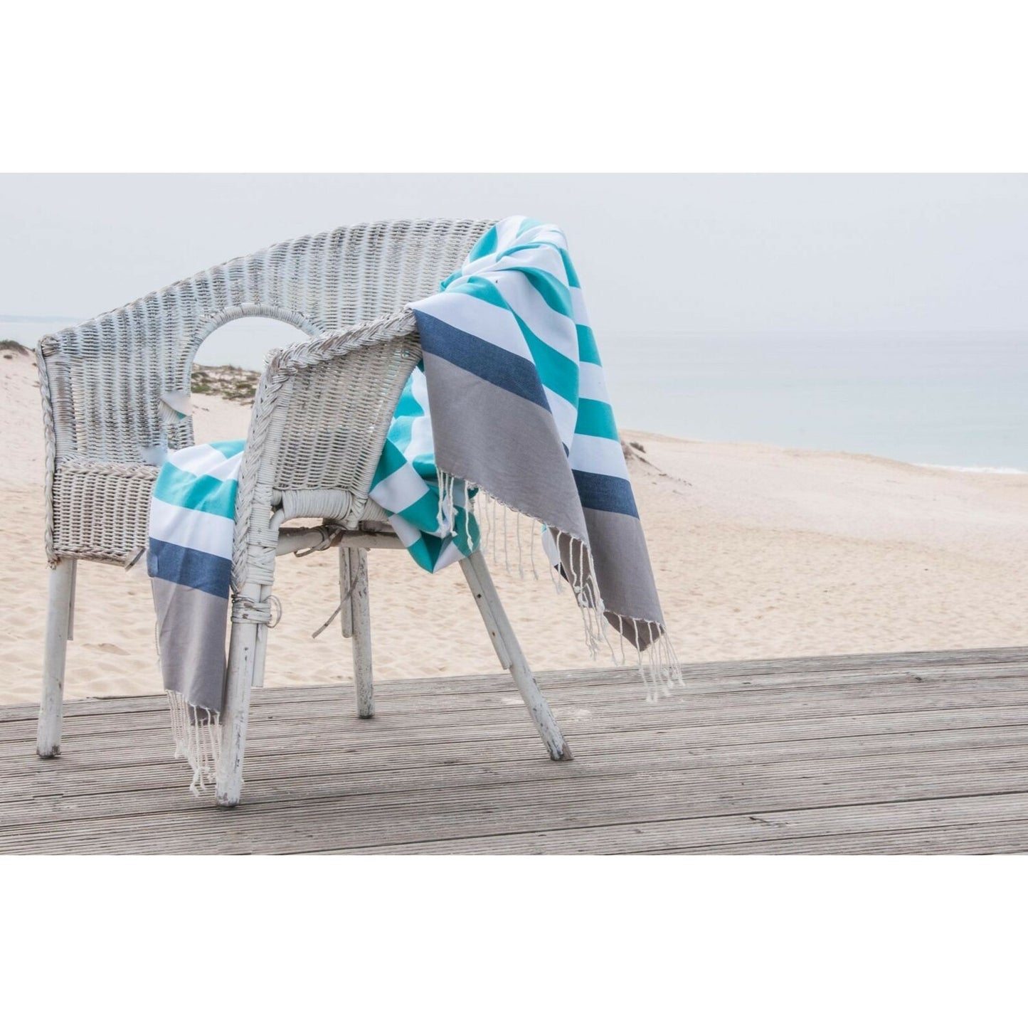 Fouta tricolore coton ARCACHON 100x200