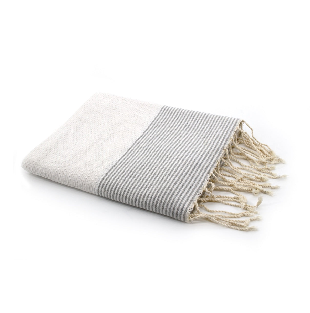 Fouta nid d'abeille blanche coton IBIZA 100x200