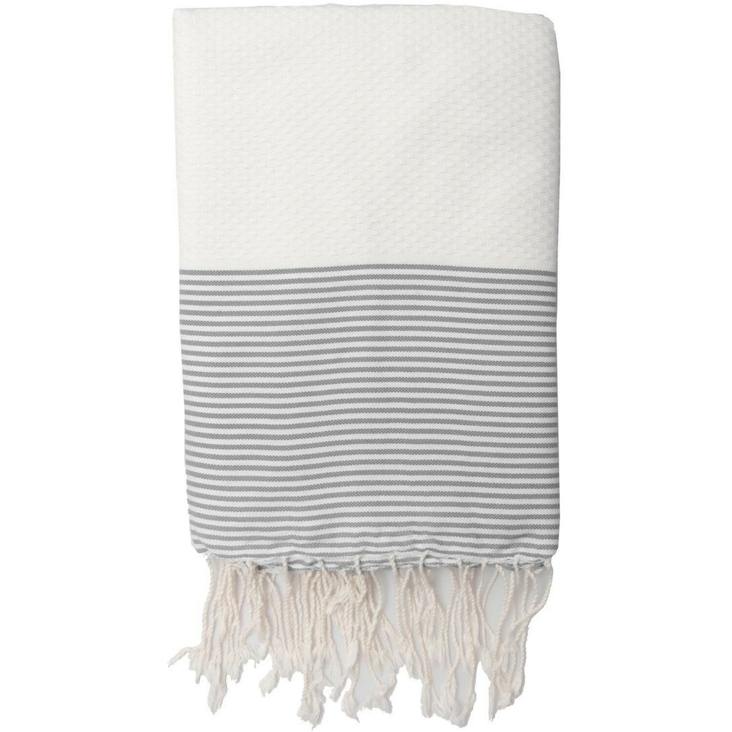 Fouta nid d'abeille blanche coton IBIZA 100x200