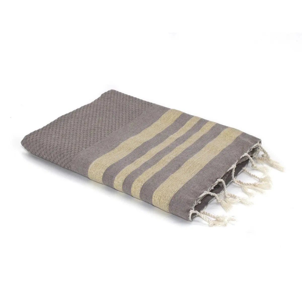 Fouta nid d'abeille lurex coton HAMPTONS 100x200 - febronie.com