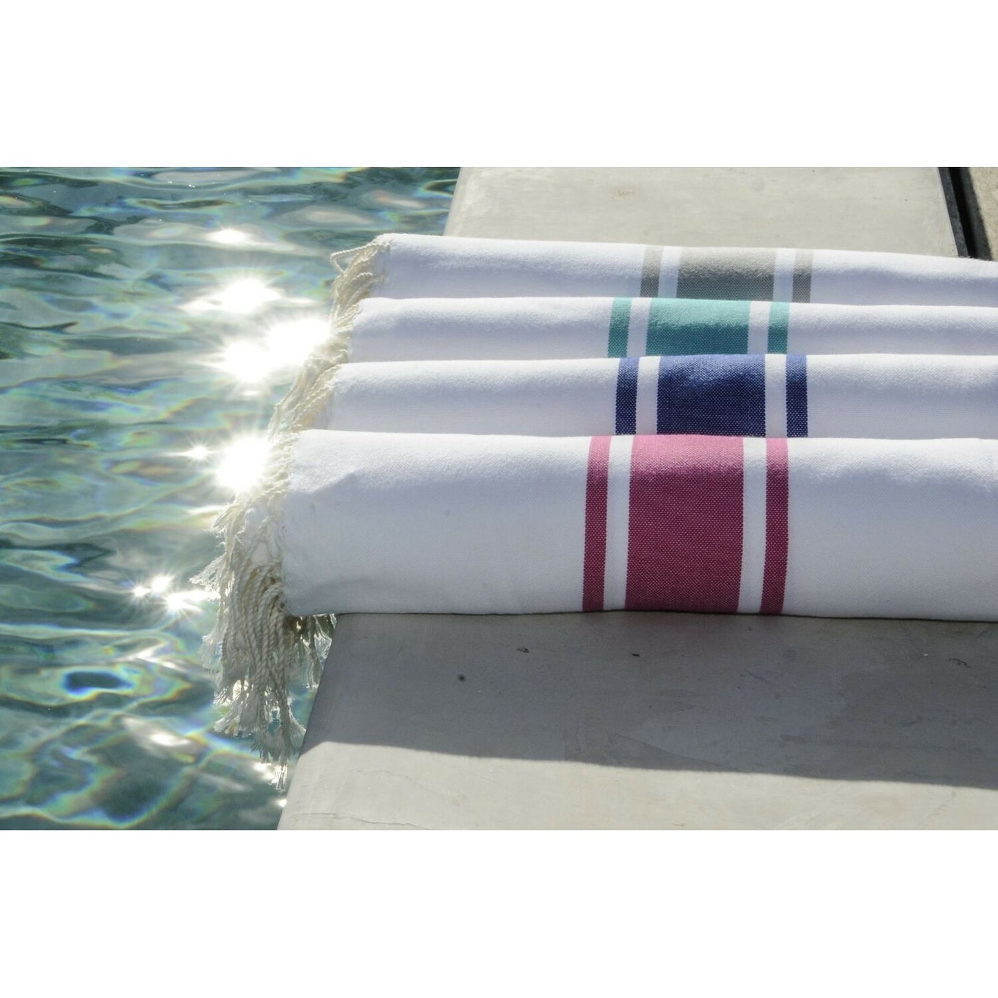 Fouta blanche coton ST TROPEZ 100x200