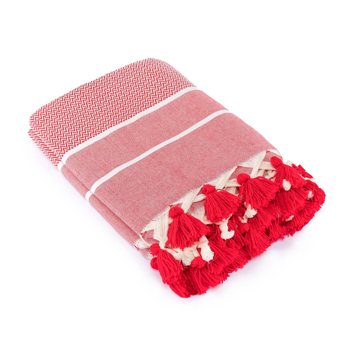 Plaid coton rouge STOCKHOLM - 130x170 - febronie.com