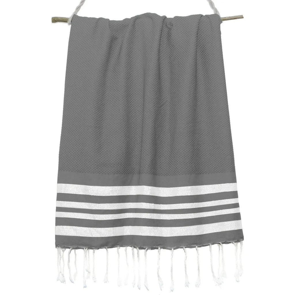 Fouta nid d'abeille coton 100x200 HAMPTONS    febronie.com