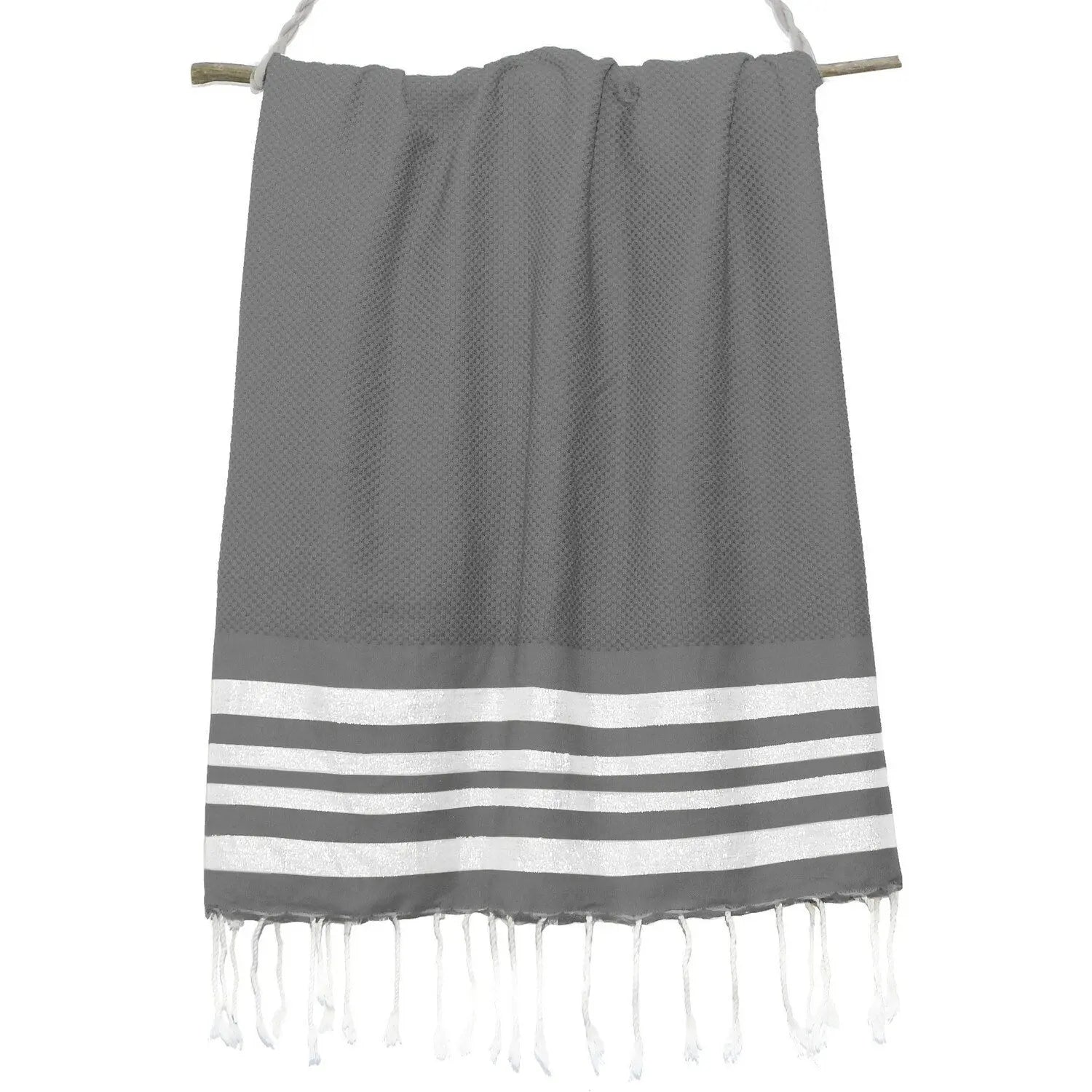 Fouta nid d'abeille coton 100x200 HAMPTONS    febronie.com