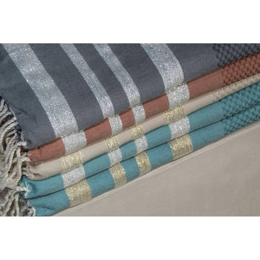 Fouta nid d'abeille coton 100x200 HAMPTONS    febronie.com