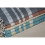 Fouta nid d'abeille coton 100x200 HAMPTONS    febronie.com