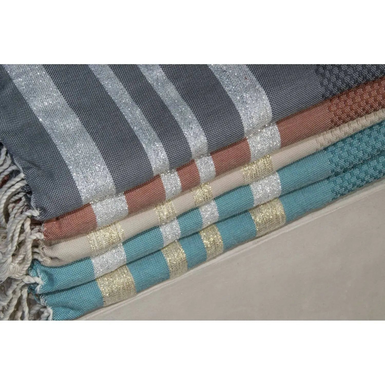 Fouta nid d'abeille coton 100x200 HAMPTONS    febronie.com