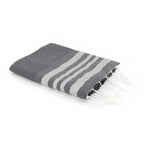 Fouta nid d'abeille lurex coton HAMPTONS 100x200 - febronie.com