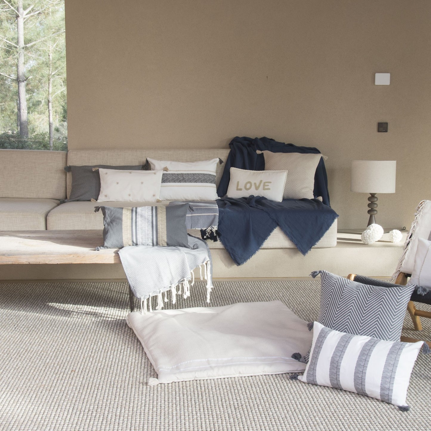 Housse de coussin coton 50x30 EVORA