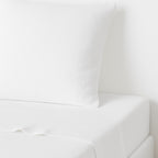 Drap plat gaze de coton 270x300 CARLA - blanc