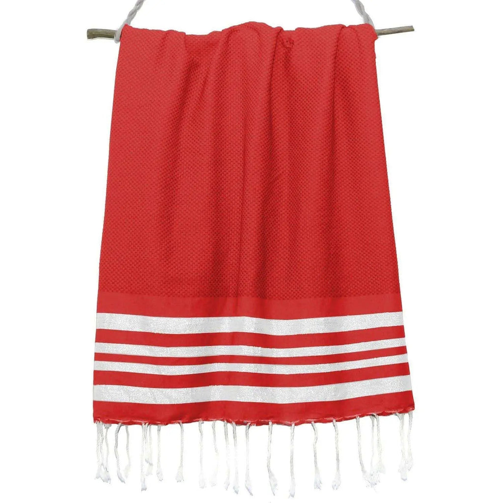 Fouta nid d'abeille coton 100x200 HAMPTONS    febronie.com