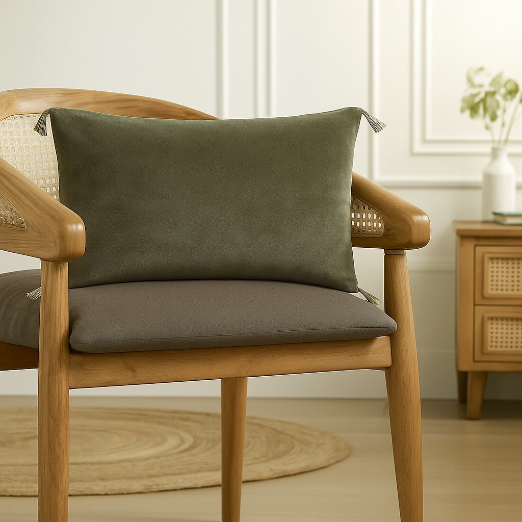 Housse de coussin velours de coton 60x40 DANUBE