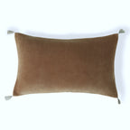 Housse de coussin velours de coton 60x40 DANUBE - camel