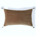 Housse de coussin velours de coton 60x40 DANUBE - camel
