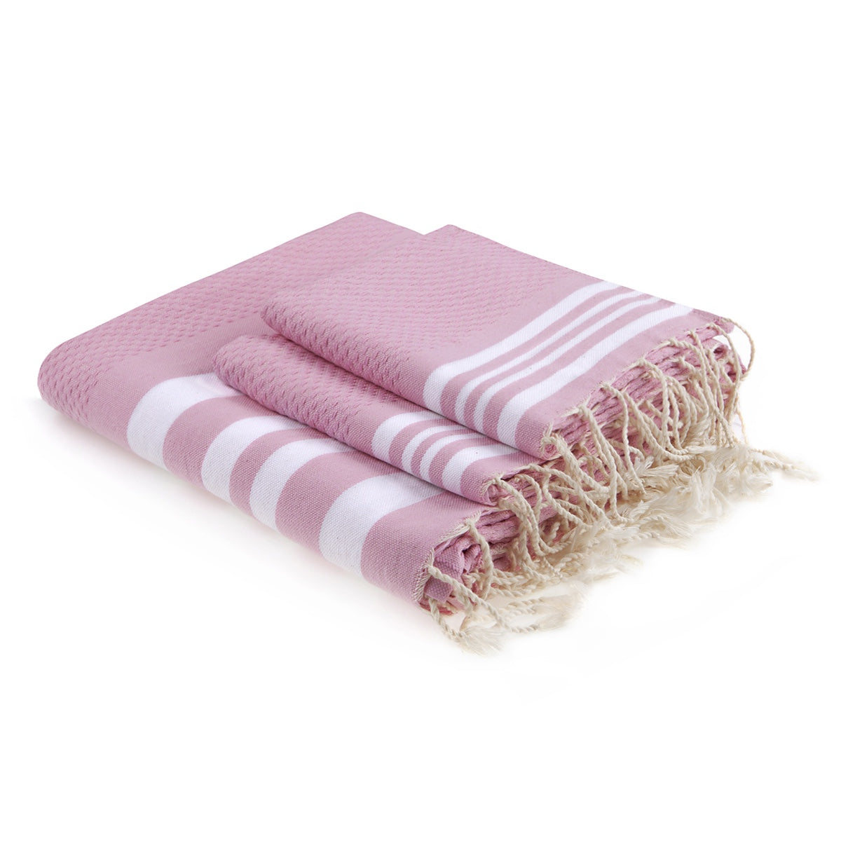 Foutas de bain coton (x3) HAMPTONS 100x200 + 40x60 (x2) - febronie.com