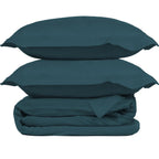 Parure + taies 50x70 satin de coton canard JULIA - 240x220+2(50x70) cm