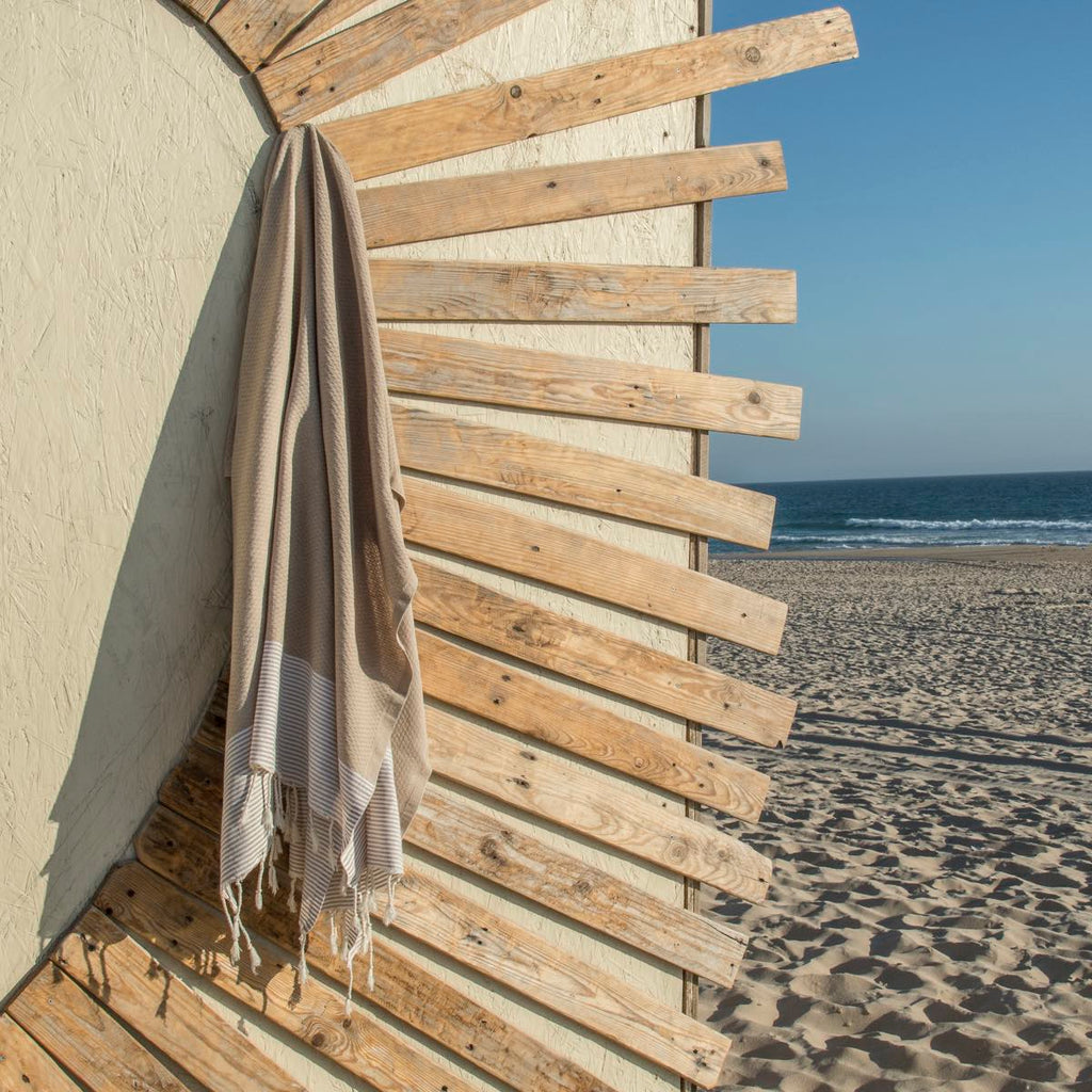 Fouta nid d'abeille coton 100x200 IBIZA    febronie.com