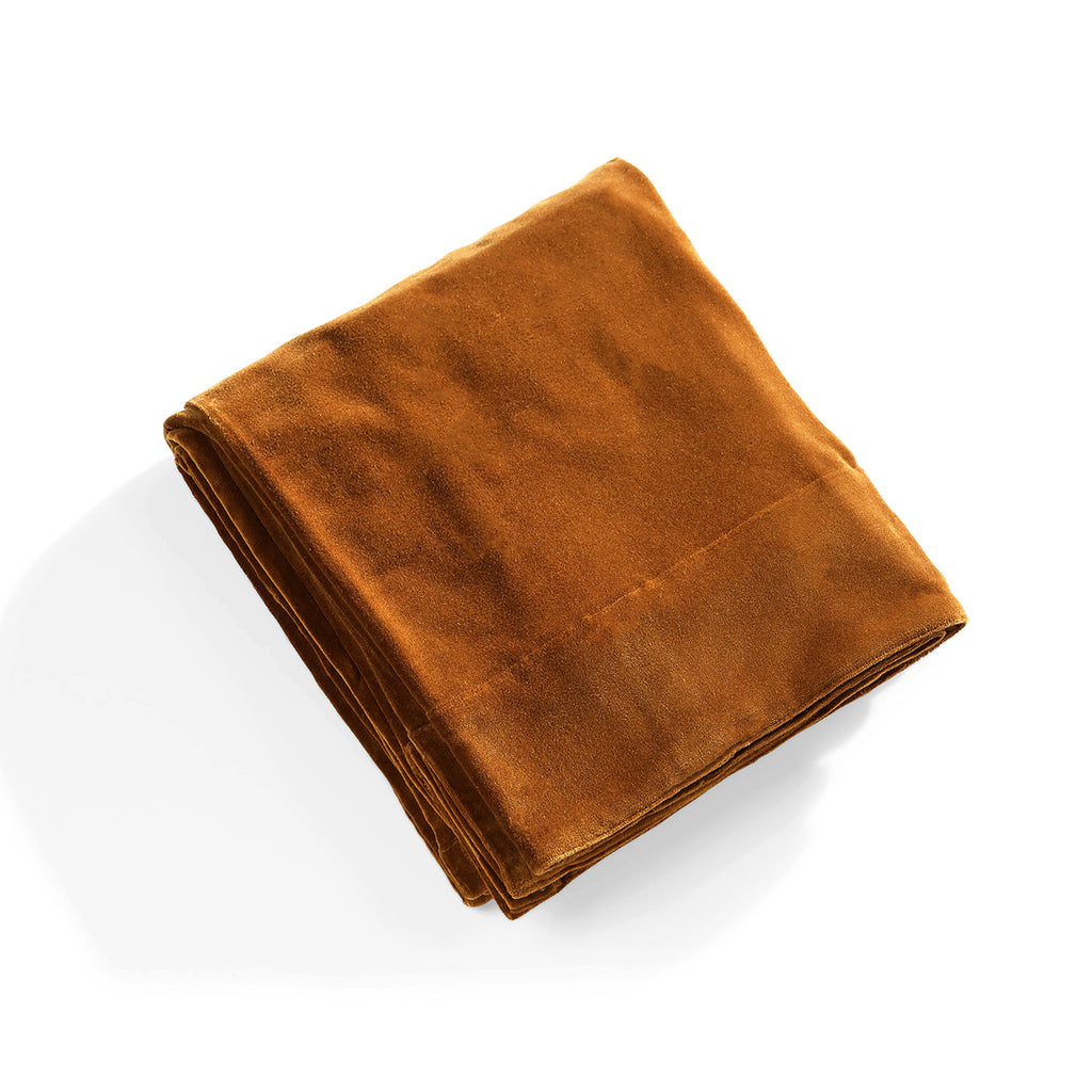 Rideau à passant velours de coton 135x260 VELVET - brun tabac
